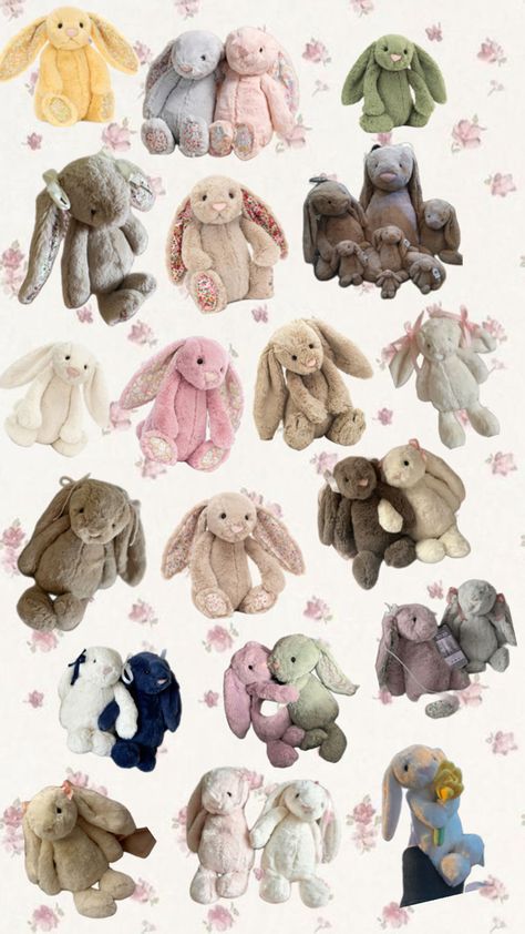 cutesy bunnies that i need in my life✈️💕🩰 Jellycat Bunnies, Jellycat Bunny, Jelly Cat, Jellycat Stuffed Animals, Art Supplies Storage, Dream Kids, Black Bunny, Cute Gifts For Friends, Dream Gift