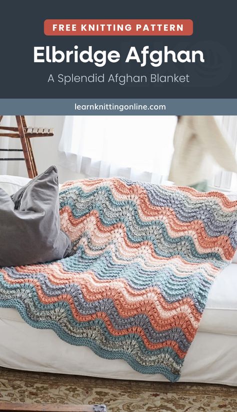 Knit Afghan Patterns Free, Beginner Blanket, Knit Throw Blanket Pattern, Easy Blanket Knitting Patterns, Knit Afghan Patterns, Winter Knitting Patterns, Fall Knitting Patterns, Knit Afghan, Summer Knitting Patterns