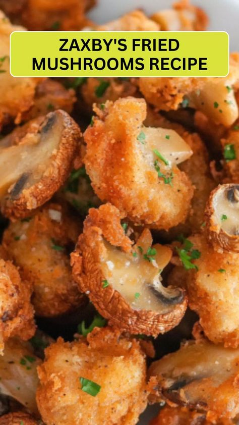 Zaxby’s Fried Mushrooms Recipe – Cravefuly Homemade Fried Mushrooms, Mushroom Recipes Fried, Fry Mushroom Recipe, Oven Fried Mushrooms, Pan Fried Mushrooms, Crispy Fried Mushrooms, Fried Mushrooms Batter, Crispy Mushrooms Recipe, Mushroom Wings