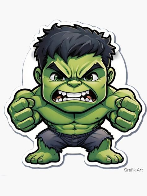 Baby Hulk Cartoon, Hulk Stencil, Hulk Stickers, Hulk Cute, Caricature Reference, Hulk Cartoon, Hulk Tattoo, Avengers Cartoon, Hulk Art