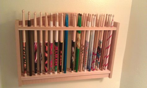 Drum Stick Display Rack Drumstick holder Solid Cedar Wood Holds 18 Pairs of Drum Sticks Drumstick Display, Drumstick Holder, Drum Lessons For Kids, Drums Artwork, Drum Room, Guitar Room, Drum Sticks, Diy Workshop, Musician Gifts