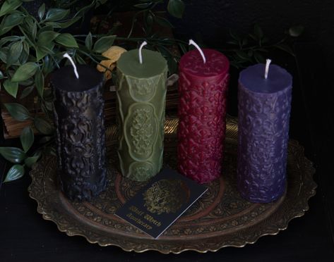 New Gothic Victoriana candles from Wolf Wytch Apothecary. Shop now on the website or Etsy! #darkacademia #ornatecandle #handmadecandle #gothiccandle #wolfwytch #baroquecandle #maximalist #gothichomedecor #victoriangothicstyle #witchcraft #vampireaesthetic #gothichome #victorianaesthetic #gothicvictorian #gothcandles Bleak Aesthetic, Witchy Candle, Goth Candles, Gothic Candle, Witchy Candles, Gothic Candles, Victorian England, Witch Candles, Candle Gift Box