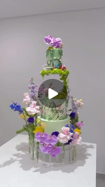 Fairytale Cake, Tinker Bell Cake, Fairy Garden Cake, Tinkerbell Cake, Garden Cakes, Florals Wedding, Fairy Cakes, Magical Fairy, Elegant Cakes