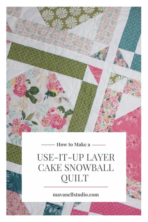 Quilt Ideas Using 5 Inch Squares, Quilt Pattern Using Layer Cake, Quilt Patterns Using 10 Inch Layer Cakes, 10 In Square Quilt Patterns, Layer Cake Baby Quilt Pattern, Moda Layer Cake Quilt Patterns, Modern Wedding Quilt Ideas, Snowball Quilt Block Sizes, Quilts Using 10 Inch Squares Layer Cakes