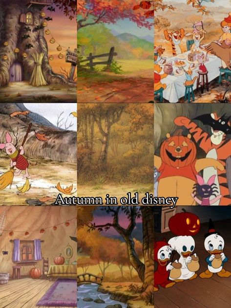 Nostalgic Autumn Aesthetic, Fall Disney Movies, Autumn Old Disney, Autumn Recipes Aesthetic, Old Disney Halloween, Autumn Movies Aesthetic, Disney Fall Aesthetic, Halloween Hygge, Disney In The Fall