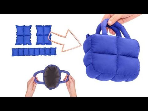 Puff Bag Diy, Puffy Bag Diy, Puff Bag, Puffy Bag, Tote Bag Tutorial, Mob Wife, Backpack Pattern, Bag Sewing, Bag Diy