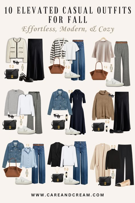 Style For Autumn 2024, Autumn Women Outfits 2024, Women Over 40 Fall Outfits, Cozy October Outfit, Womens Fall Capsule Wardrobe 2024, 2024 Fall Winter Outfits, Autumn Uk Outfit, Fall Work Outfits Casual, Elevated Casual Fall Outfit