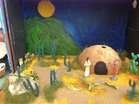 Diorama Project - Mr. Castrellón's Site Native American Diorama Projects, Native American Diorama, Diorama Project, Indian Project, Native American Projects, Native American Village, Native American Teepee, Indian Symbols, American Village