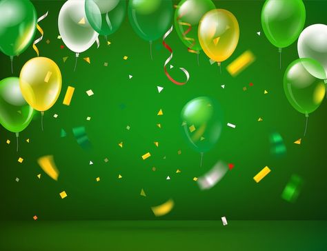 Green Birthday Background, Congratulations Template, Islamic New Year Images, Lesson Plan Template Free, Islamic New Year, Green Balloon, Show Room, Greeting Card Template, Frame Gallery