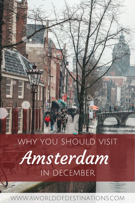 Top Things to do in Amsterdam in December - a world of destinations Christmas Netherlands, Benelux Travel, Amsterdam Christmas, Bucket List Europe, Amsterdam Winter, Holland Travel, Travel Holland, Amsterdam Travel Guide, Things To Do In Amsterdam