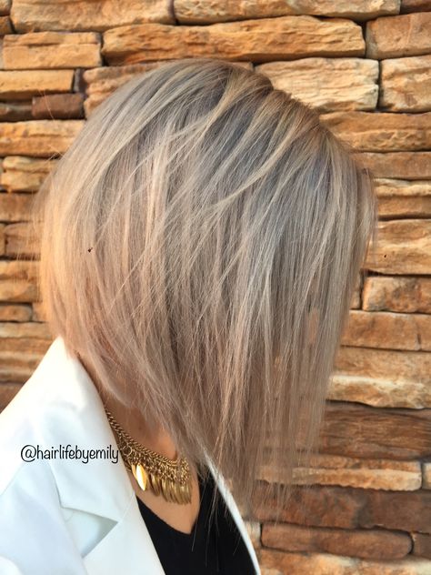 Silver  bob grey hair warm lighting rose gold hair short hair gray dimensional color platinum hair Rose Gold Hair Short, Bob Grey Hair, Short Hair Gray, Silver Bob, Pale Skin Hair Color, Rose Gold Balayage, Gold Hair Colors, Hair Color Rose Gold, Brown Curls