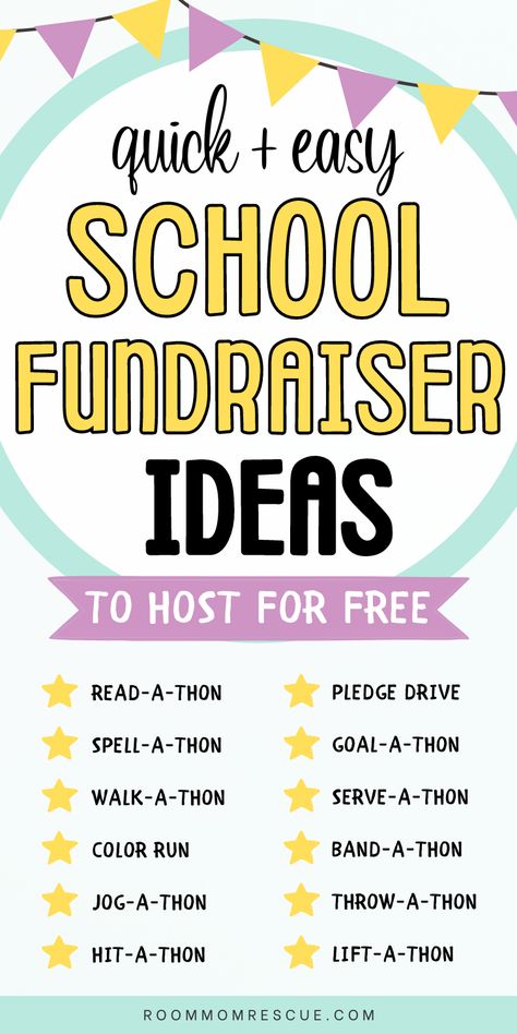 Read A Thon Fundraiser, School Fundraiser Ideas, Pta Fundraising Ideas, Easy School Fundraisers, Fundraiser Ideas School, Elementary School Fundraisers, School Fundraising Events, School Donations, Pta Events