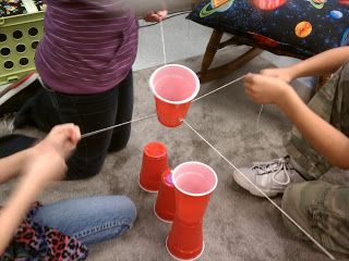 LOVE THIS!!!  Great first day of school activity to get students thinking and working together!  Or great for first intro working in groups---Setting Expectations for Group Work Cup Stacking, Cup Challenge, Building Challenge, First Day Activities, Work Fun, First Day Of School Activities, Group Project, Solo Cup, Cooperative Learning