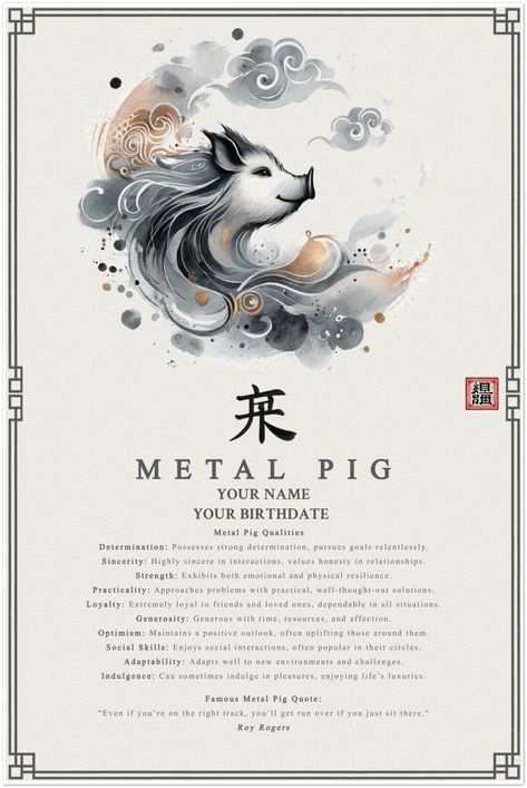 Celebrate the Chinese Lunar New Year Year of the Pig with our beautifully crafted Chinese Zodiac Art Print. Our poster features five original Pig artworks. The styling blends traditional Chinese art with modern aesthetics. Our Year Of The Pig Art Prints are great baby gifts or Chinese New Year gifts. Each Chinese Zodiac sign has one of five elements associated with it. Choose your unique poster based on the element associated with the year you were born. Choose from three different sizes: 24" x Chinese Zodiac Signs Art, Year Of The Ox Tattoo, Chinese Zodiac Art, Ox Tattoo, Pig Chinese Zodiac, Pig Zodiac, Pig Artwork, Chinese Lunar New Year, Chinese New Year Gifts