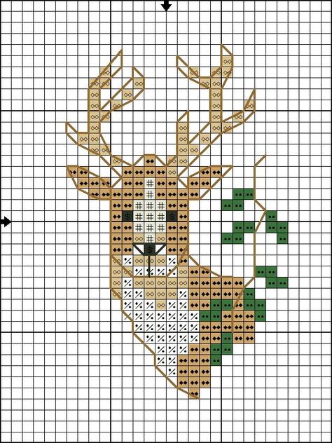 Deer Cross Stitch Pattern, Deer Cross Stitch, Christmas Cross Stitch Patterns Free, Fall Cross Stitch, Cross Stitch Kitchen, Xmas Cross Stitch, Cross Stitch Pillow, Just Cross Stitch, Winter Cross Stitch