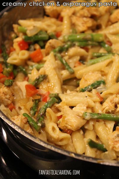 Pasta Asparagus Recipes, Chicken And Asparagus Pasta, Creamy Chicken And Asparagus, Chicken Asparagus Pasta, Pasta Asparagus, Asparagus Pasta Recipes, Tender Asparagus, Asparagus Casserole, Chicken And Asparagus