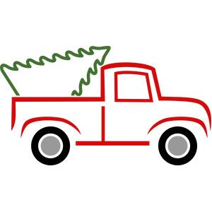 Red Silhouette, Christmas Tree Truck, Christmas Red Truck, Truck Paint, Christmas Truck, Rock Painting Designs, Christmas Drawing, Silhouette Design Store, Christmas Paintings