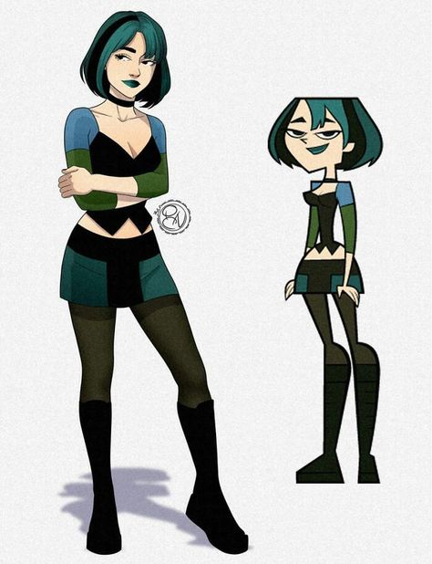 Gwen Total Drama Realistic Fanart, Gwuncan Fanart, Total Drama Island Characters, Popular Cartoons, Idee Cosplay, Drama Total, Drama Island, Total Drama Island, Cartoons Series