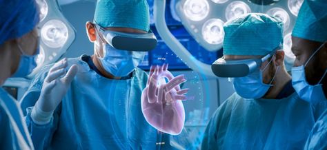 Surgeons and medical staff collaborating using mixed reality. @med-technews #ar #augmentedreality #mixedreality #medtech #tech #technology #digitalsurgery Cardiac Rehabilitation, Virtual Reality Technology, Physical Environment, Heart Surgery, Digital Tablet, Medical Technology, Healthcare Industry, Cardiology, Medical Education