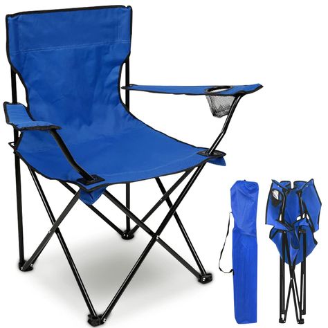 ZQSQD Silla Plegable Camping, Silla de Playa Impermeable Plegable, Silla Plegable PortáTil para Exteriores con Portavasos, ErgonóMica, Perfecta para Acampar (Azul) : Amazon.com.mx: Deportes y Aire Libre Amazon Com, Camping, Exterior, Quick Saves, Tela