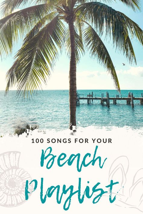 The best fun and chill songs for your beach playlist. I always make a playlist in Spotify for my tropical vacations, and my beach playlist includes a little bit of everything. From the Eagles to Rihanna to Jack Johnson, there are song ideas for all musical tastes. #beachplaylist #beachplaylist2020 #beachmusic #summermusic #beach #beachplaylistchill #bestbeachplaylist Beach Music Playlist, Beach Songs Playlist, Summer Playlist 2024, Caribbean Playlist, Vacation Songs, Roadtrip Music, Beach Playlist, Vacation Song, Trip Songs