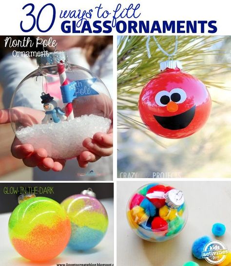 30 Creative Ways to Fill Clear Ornaments | Kids Activities Blog Diy Ornaments Kids, Kids Christmas Crafts, Clear Ornaments, Homemade Ornaments, Easy Christmas Decorations, Diy Ornaments, Kids Ornaments, Christmas Ornament Crafts, Christmas Crafts For Kids