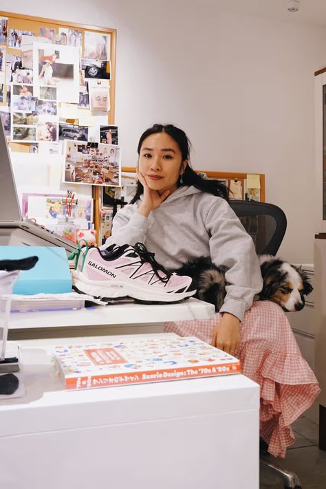 Sole Mates: Sandy Liang and Her Salomon Collabs | Hypebeast Sandy Liang 2023, Salomon X Sandy Liang, Sandy Liang Salomon, Mini Australian Shepard, Shoe Rotation, Pokemon Mew, Sewing Room Inspiration, Streetwear Lifestyle, Sandy Liang