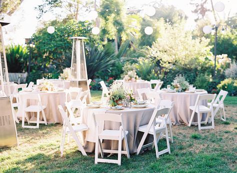 Tables Blush Garden Wedding, San Diego Garden, Wedding Reception Chairs, Vintage Garden Wedding, Backyard Reception, Nashville Wedding Venues, Horseshoe Bay, Garden Wedding Reception, Wedding Hotel