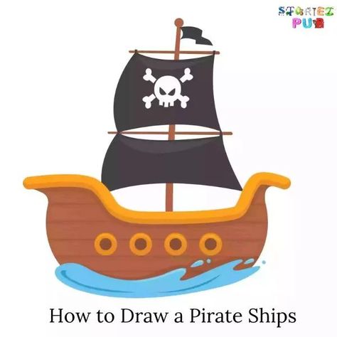 How to Draw a Pirate Ships – Step by Step Guide. Pirate Ship Drawing, Cool Numbers, Stories Funny, Pirate Ships, Drawing Lesson, Ship Drawing, Inspirational Stories, Number 0, Reading Stories