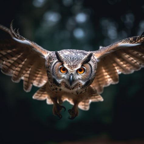 Owls AI Images | Free download Owl Front View, Great Horned Owl Flying, Owl Carving, Owl Flying, Field Mice, Owl Wings, Owl Photography, Field Mouse, Owl Images