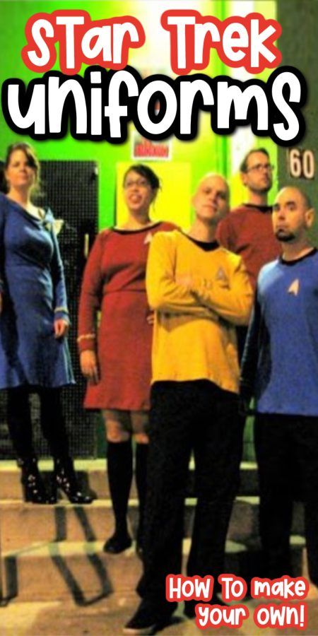 How to make Star Trek costumes easy DIY Star Trek uniform for men and women. Kirsty Alley, Star Trek Costumes, Star Trek Dress, Star Trek Party, Long Sleeve Shirt Pattern, Star Trek Costume, Star Trek Shirt, Star Trek Uniforms, Diy Star