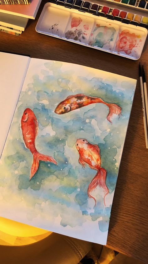 Minimal Tattoo Designs, Minimal Tattoo Ideas, Work Online, Minimal Tattoo, Koi Fish, Watercolour Painting, Koi, Selfies, Tattoo Ideas