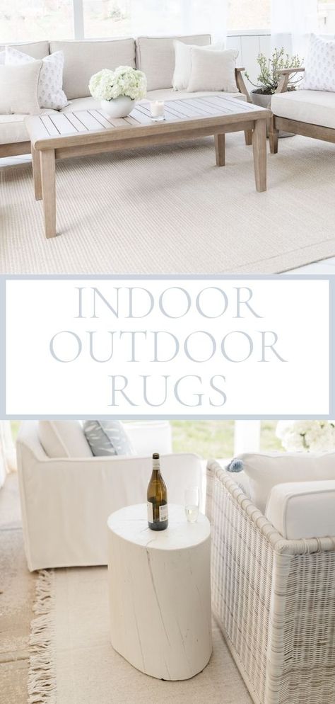 Rugs For Sunroom, Indoor Outdoor Rugs Living Room, Sunroom Rug, Outdoor Rug Ideas, Indoor Sunroom, Indoor Wicker Furniture, Outdoor Jute Rug, Kid Friendly Rugs, Furniture Colors