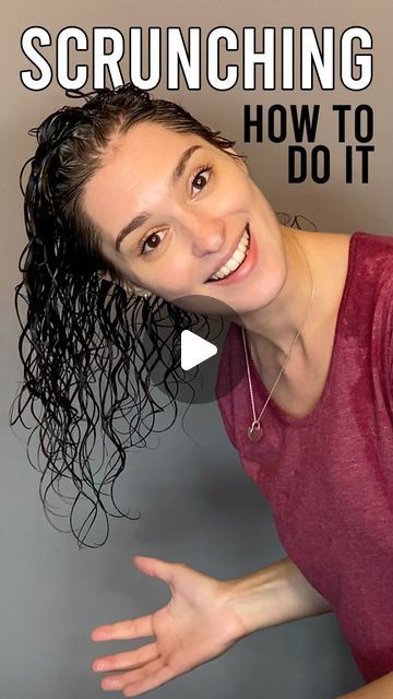 Scrunching Hair Tips, How To Scrunch Wavy Hair, Scrunch Hair Tutorial, Scrunched Hairstyles, Festival Hair Trends, Curl Tips, Curl Clumps, Crunchy Hair, Curl Routine