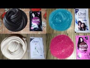 How to make 4 types of shampoo slime/sunsilk, clinic plus,dove black sunsilk/cheapest - YouTube Types Of Shampoo, Shampoo Slime, Slime With Shampoo, Sunsilk Shampoo, Pink Shampoo, How To Make Slime, Design Grafico, Painting Art Projects, Life Science