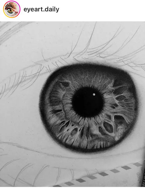 Eye Pattern Drawing, How To Draw Eyes 3/4 View, Hyper Realistic Drawings Black And White, How To Draw Creepy Eyes, Draw Dimples, Brown Eyes Drawing, Charcoal Eye Drawing, Eye Pencil Drawing, Hyperrealistic Drawing