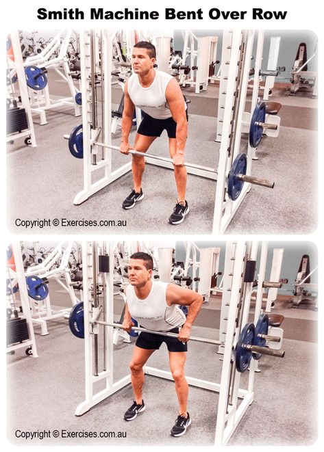 Back And Abs Workout, Smith Machine Workout, Summer Bod, Barbell Row, Incline Bench, Smith Machine, Free Weight, Compound Exercises, Heavy Weights