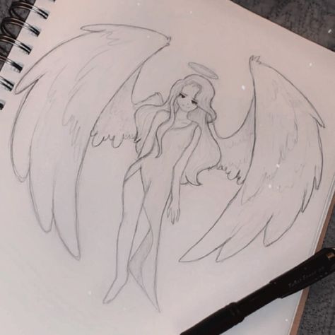 ‘I fear no evil. The shadow is mine, and so is the valley’💫 #sketch #doodle #drawing #graphite #me #angel #angelart #angeldrawing #animeart #animesketck#animeangel#angelgirl#girldrawing#artist#halo#angelwings Halo Drawings Angel, Angel Halos Drawing, Angel Halo Drawing, Angel Base Drawing, I Fear No Evil, Halo Drawings, Cute Halloween Drawings, Angel Sketch, Halo Angel