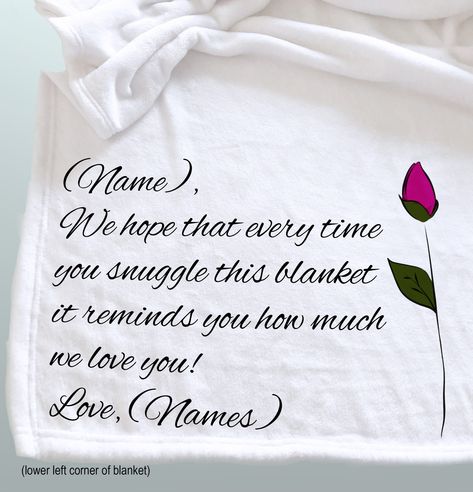 Blanket Sayings, Memory Quotes, In Loving Memory Quotes, Personalized Throw Blanket, Message Of Love, Baby Blanket Gift, Snuggle Blanket, Comfort Blanket, Camp Ideas