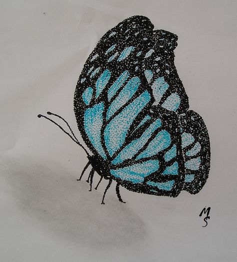 Butterfly Draw, Pointalism Art, Dot Work Tattoo, Art Drawings Simple, Ink Drawing, Art Classes, Dream Catcher, Art Projects, Butterflies