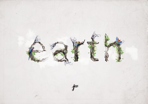 #earth Typography Sculpture, Save Our Earth, Earth Spirit, Cool Typography, Graphic Design Blog, Hippie Peace, Visual Culture, Earth Lover, Typography Art