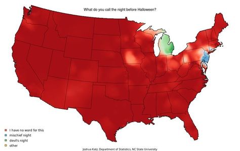 Michigan and parts of the mid-Atlantic have special terms for the night before Halloween. Mischief Night, Map Quiz, Nc State University, American Accent, Amazing Maps, Jersey Girl, American English, Different Words, Jersey Shore