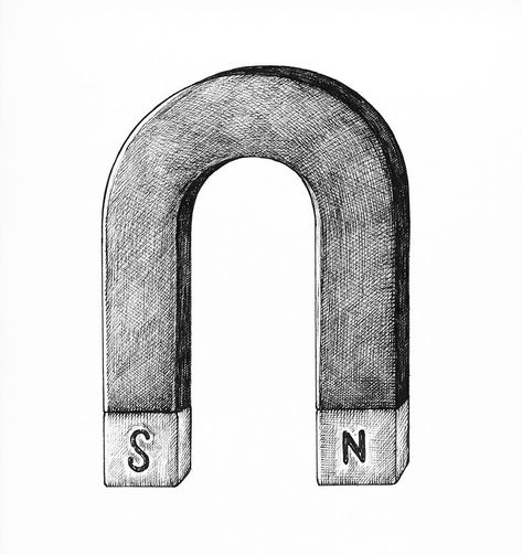 Hand-drawn horseshoe magnet illustration | free image by rawpixel.com Magnet Tattoo Ideas, Magnet Tattoo, Tattoo Horseshoe, Horseshoe Illustration, Magnet Illustration, Magnet Drawing, Nerdy Tattoos, Stick And Poke Tattoo, Hand Images