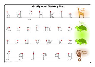 Giraffe, tortoise and monkey letter formation mats (SB9175) - SparkleBox Handwriting Intervention, Nelson Handwriting, Free Phonics Printables, Number Preschool, Preschool Prewriting, Best Handwriting, The Alphabet Letters, Free Educational Printables, Tall Letters