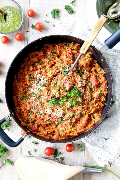 25 Healthy One Pot Meals, Healthy One Pan Recipes | Produce for Kids Italian Chicken Orzo, One Pot Italian Chicken, One Pot Italian, Chicken And Orzo, Healthy One Pot Meals, Carlsbad Cravings, Orzo Recipes, Chicken Orzo, Family Fresh Meals