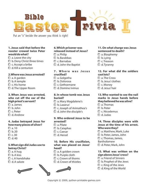 Easter Bible Trivia, Easter Trivia, Bible Trivia Games, Bible Trivia, Easter Lessons, Easter Sunday School, Bible Quiz, Resurrection Day, Resurrection Sunday