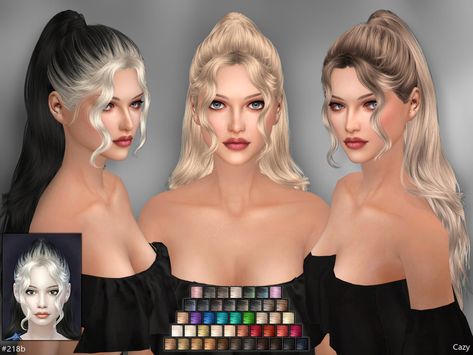 Sims 4 Hair Cc Female, S4cc Hair, Sims 4 Stories, Female Hairstyles, Alpha Cc, Sims 4 Black Hair, Sims 4 Traits, Pelo Sims, Tumblr Sims 4