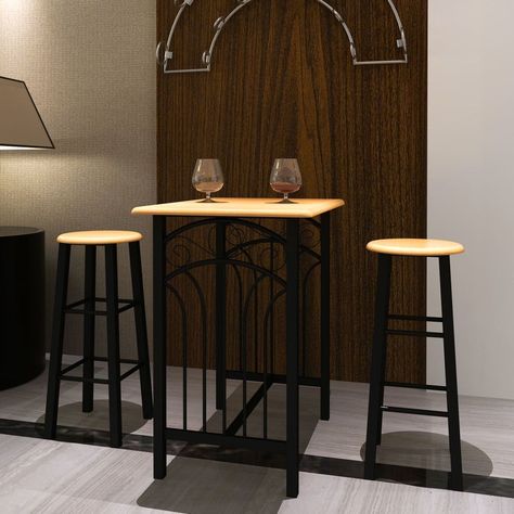 This stylish and contemporary breakfast set contains an rectangular breakfast table and 2 high chairs.  It will fit seamlessly into any kitchen or home environment. Bar Table And Stools, Pub Table Sets, Bar Table Sets, Breakfast Dinner, Table Haute, Dining Furniture Sets, Kitchen Table Settings, Table Dining, Breakfast Table