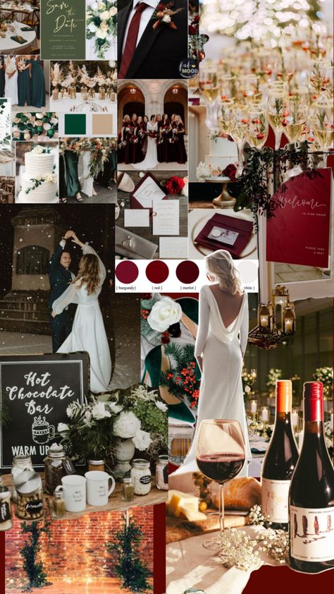 Clay Elegant Winter Wedding Moodboard Winter Wedding Color Palette 2024, Vintage Winter Wedding Aesthetic, December Wedding Aesthetic, Cozy Winter Wedding Aesthetic, Winter Wedding Palette, Wedding Colors Winter, Winter Wedding Aesthetic, Moody Winter Wedding, Small Winter Wedding