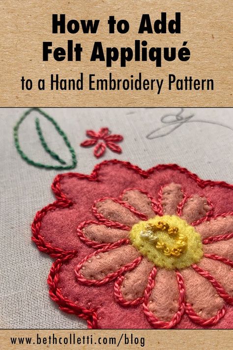 Inspiration Crafts, Basic Hand Embroidery Stitches, Applique Tutorial, Embroidery Tips, Wool Applique Patterns, Embroidery Lessons, Diy Embroidery Designs, Floral Embroidery Patterns, Wool Embroidery